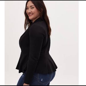 TORRID Black peplum blazer